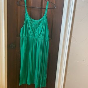 Style & Co. Green short summer dress cute detail